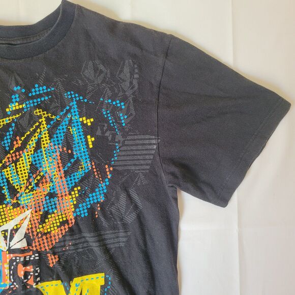 Volcom Embrace Change T-Shirt L Black Multicolor Graphic Logo Surf Skate Tee - Picture 7 of 8